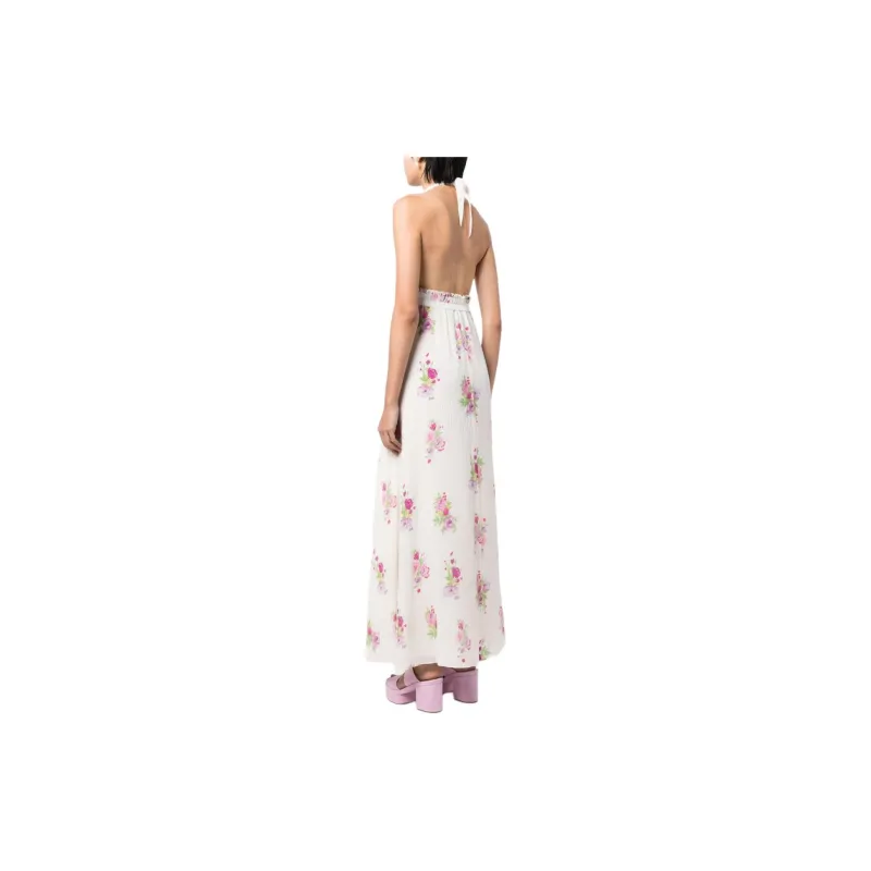 LOVESHACKFANCY Floral-print Halterneck Maxi Dress-2