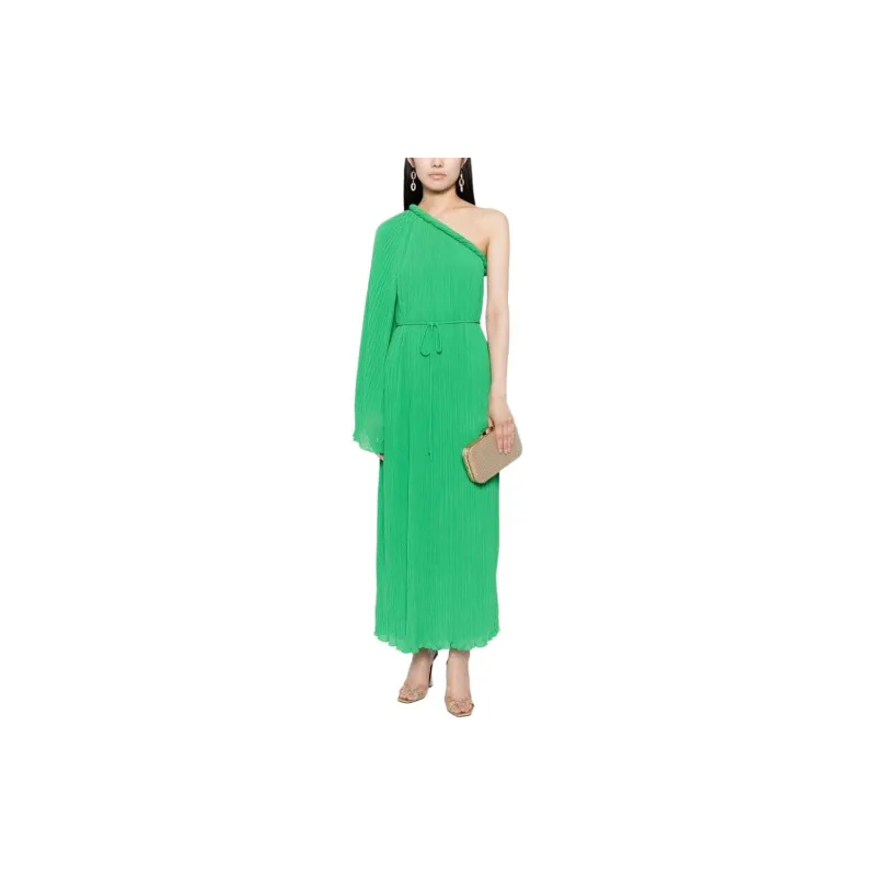RACHEL GILBERT Crio Plissé-effect Midi Dress-1