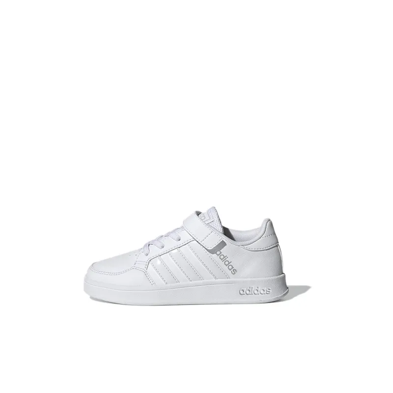 Adidas Neo Breaknet Abrasion Resistant Low Top Kids' Skateboarding Shoes White Children Aged 3 7 Years Old-0