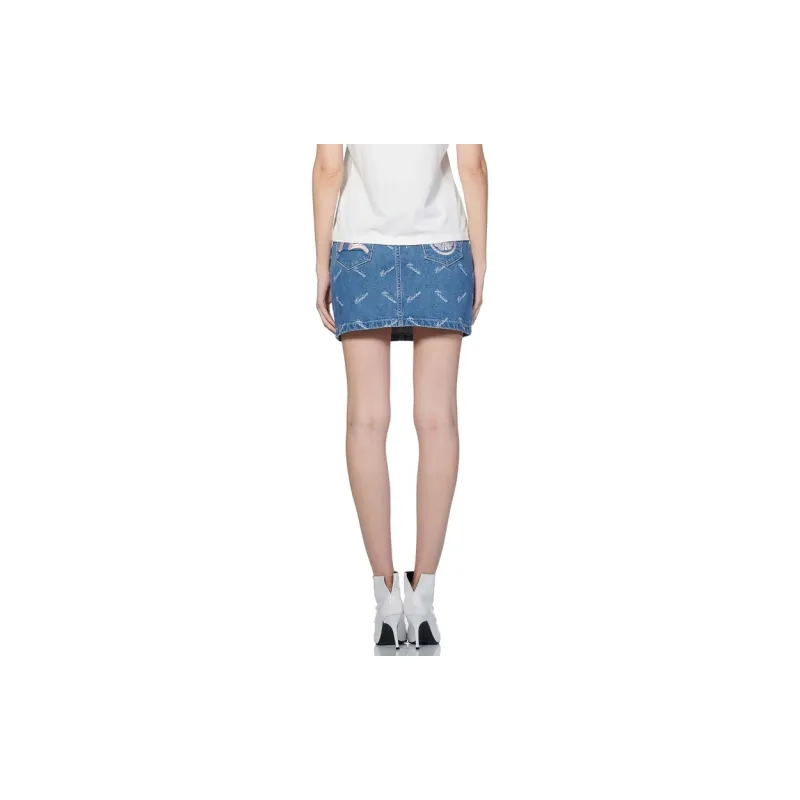 EVISU Denim Short Skirts Women's Denim Blue-3