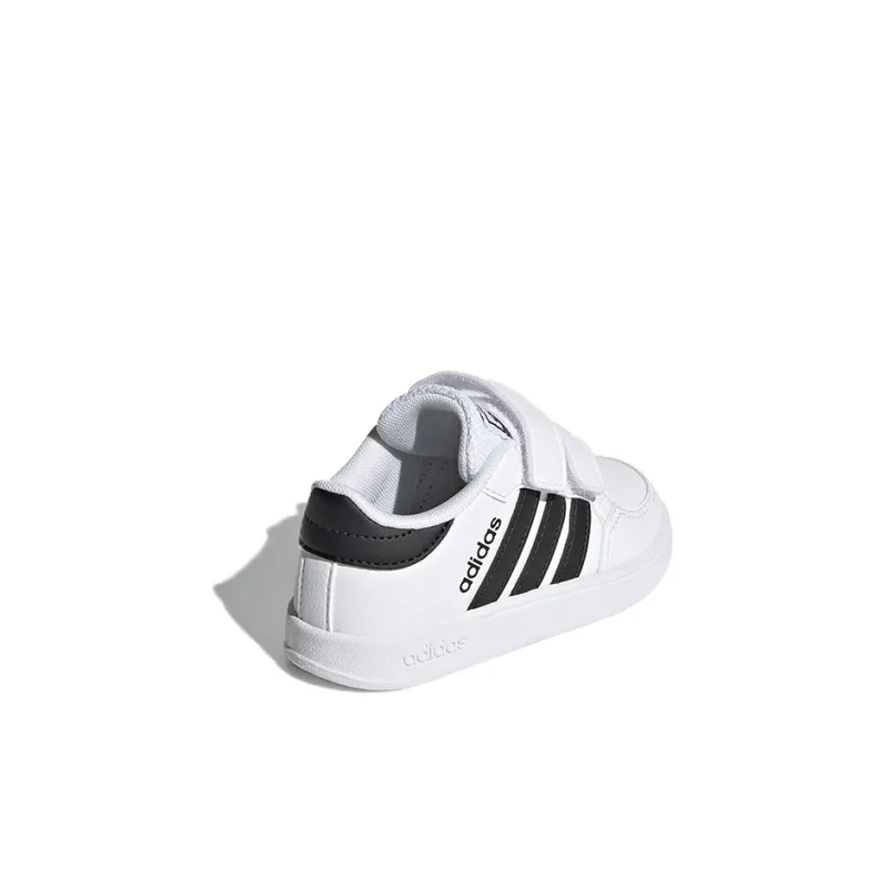 Adidas Neo Breaknet Low Top Skateboard Shoes White Black Infant And Toddler-3