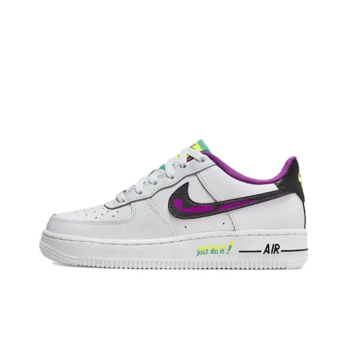 Nike Air Force 1 Low '07 LV8 Just Do It! White Vivid Purple GS