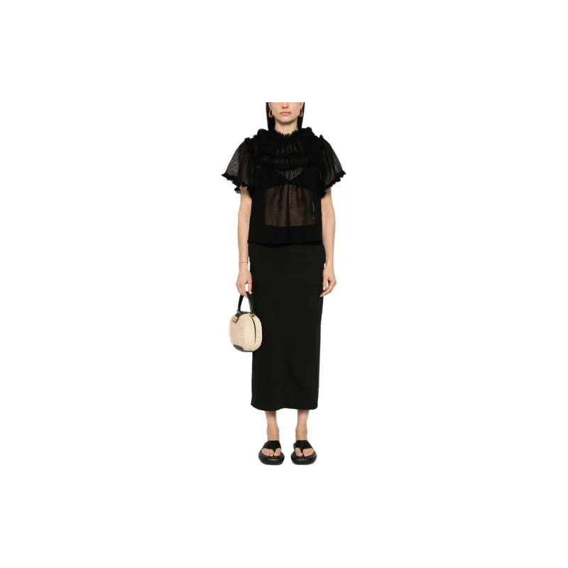 Ulla Johnson Zuri Semi-sheer Wool T-shirt-1