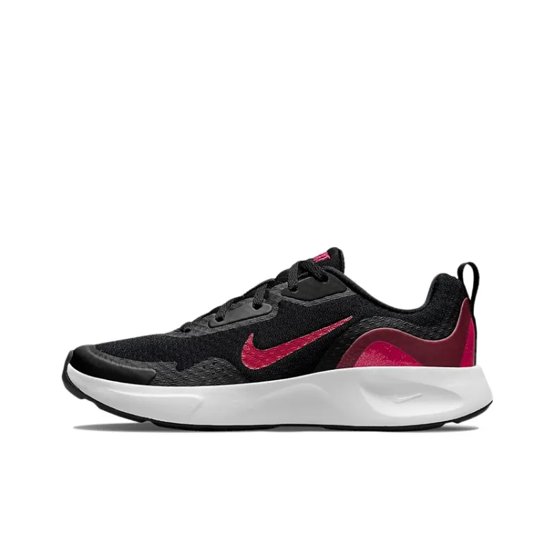 Nike Wearallday Low Top Running Shoes Black Red Teenagers-0