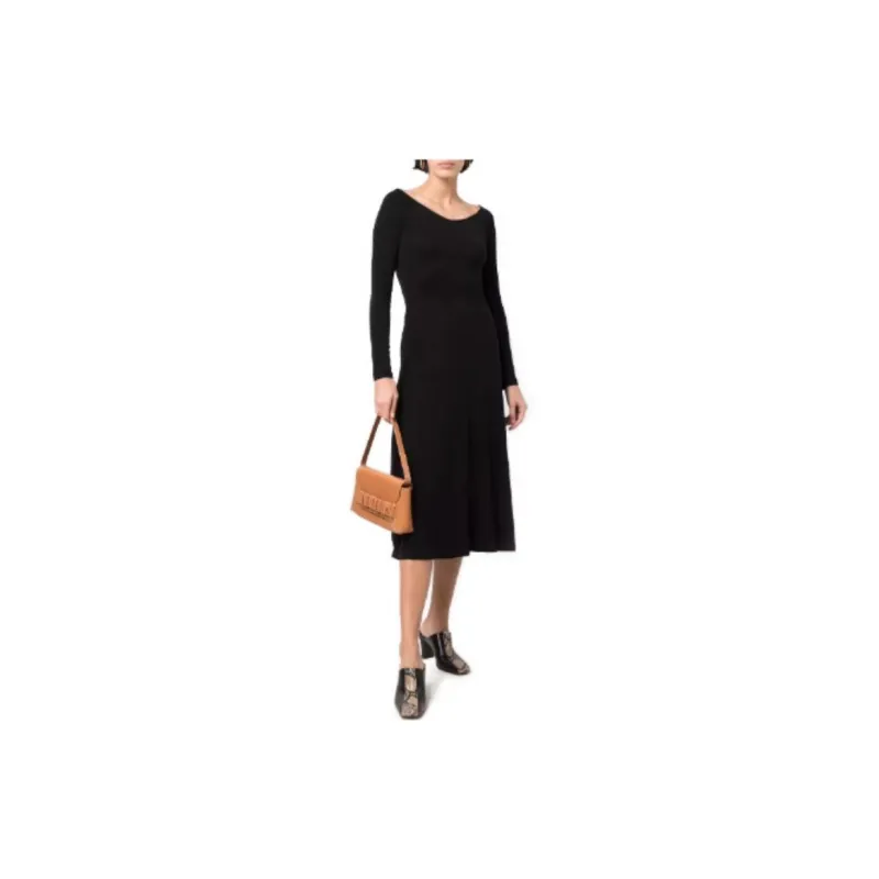 VINCE Long-Sleeved Dresses Women's Black-1