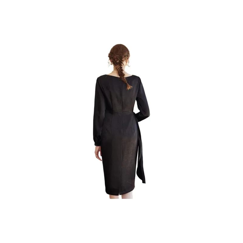 ROEYSHOUSE Long-Sleeved Dresses Women's Black-2