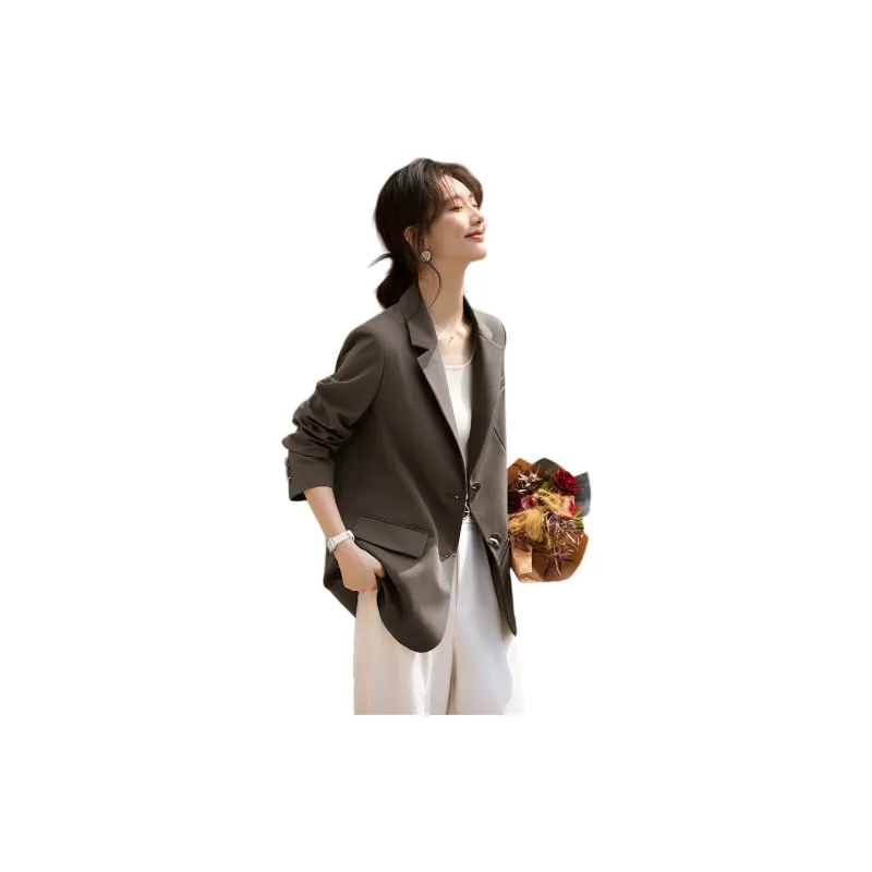 XWI Business Suit Women's Camel Gray-4