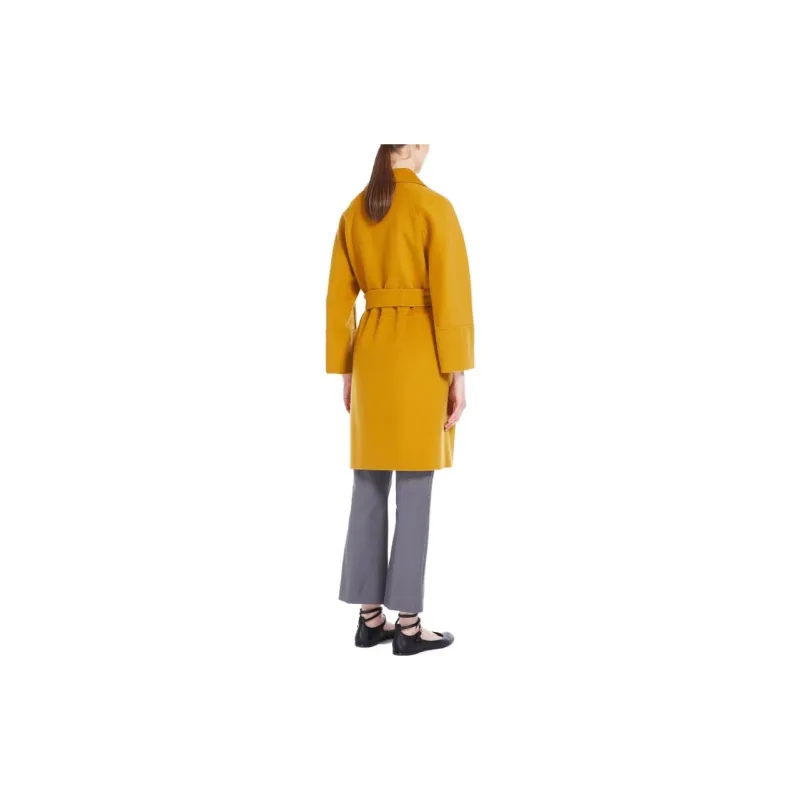 'S MAX MARA Belted Long Sleeved Coat-2