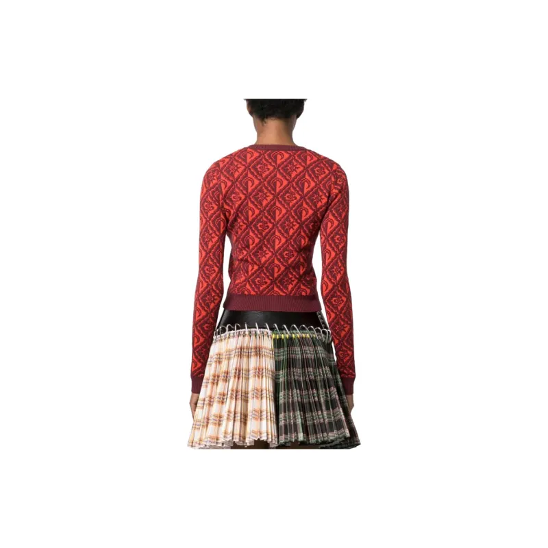 Marine Serre FW23 Knitwear Women's New Year Red-1