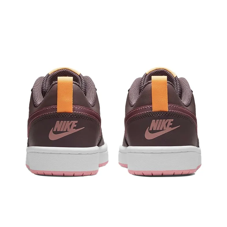Nike Court Borough 2 Low 2 Anti Slip Wear Resistant Low Top Kids' Skateboarding Shoes Purple Teenagers-4