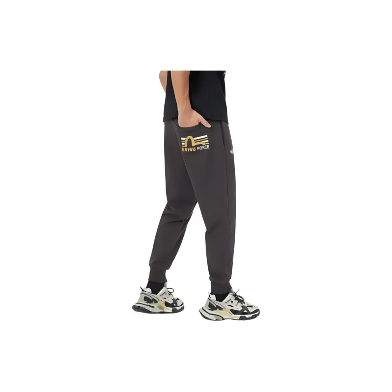 EVISU Sweatpants Men's Charcoal Gray-3