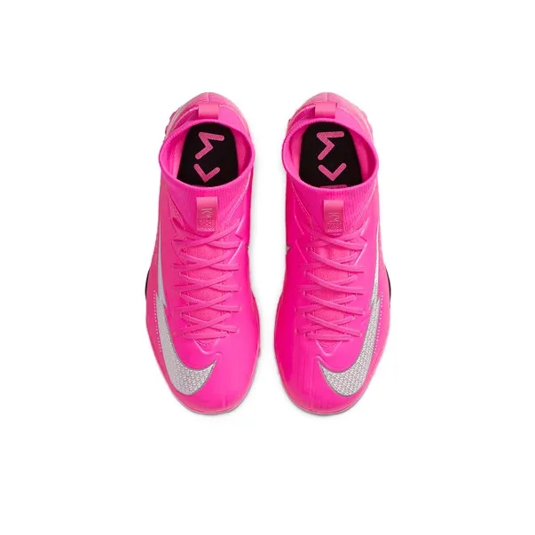 Nike Mercurial Superfly 7 Slip-Resistant Cushioning Wear-Resistant Mid-Top Kids' Soccer Shoes Pink Kids'-3