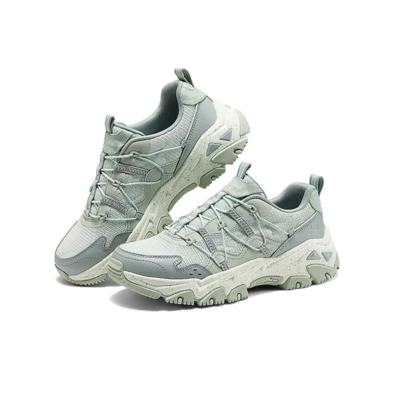 Skechers OUTDOOR Cushioning Anti Slip And Wear Resistant Low Top Trekking Shoes Women's Gray White-2