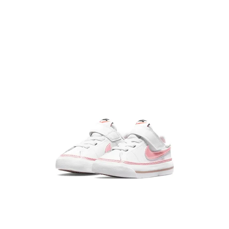 Nike Court Legacy Anti-Slip And Wear-Resistant Breathable Low-Top Toddler Shoes Pink White Infant And Toddler-2