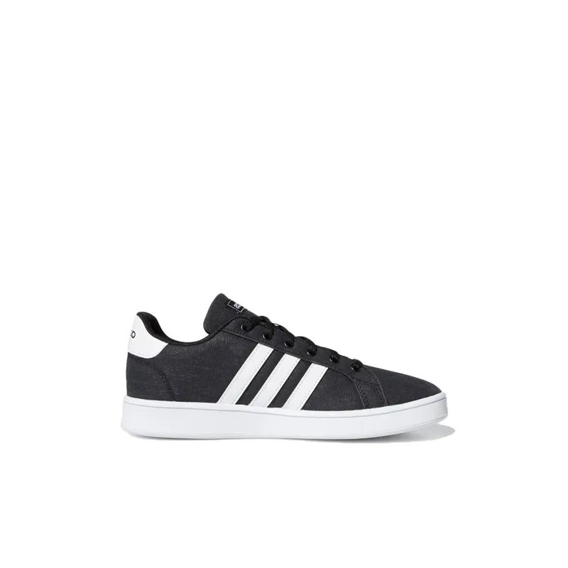 Adidas Neo GRAND COURT K Breathable Low Top Skateboard Shoes Gray Black Kids'-1