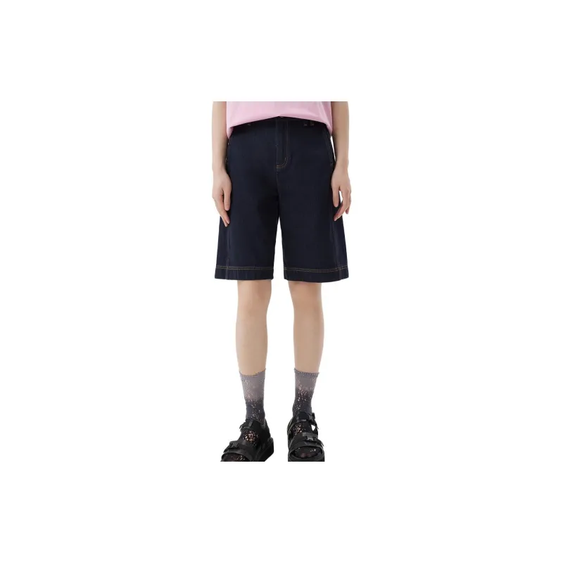 Broadcast Denim Shorts Women's Dark Denim Blue-2