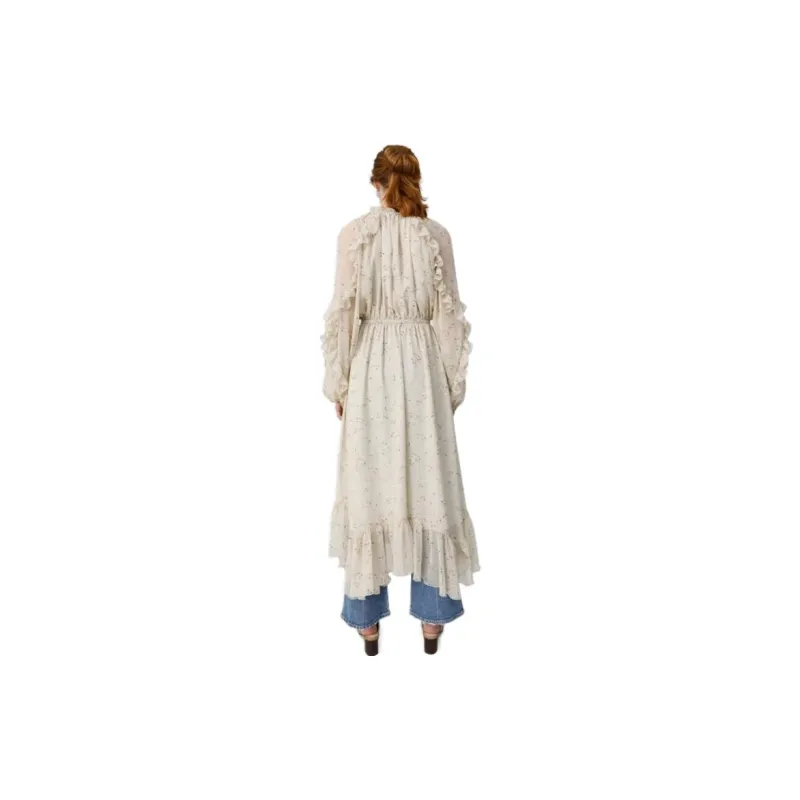 MOUSSY Long Sleeved Dresses Women's Pattern Black-6