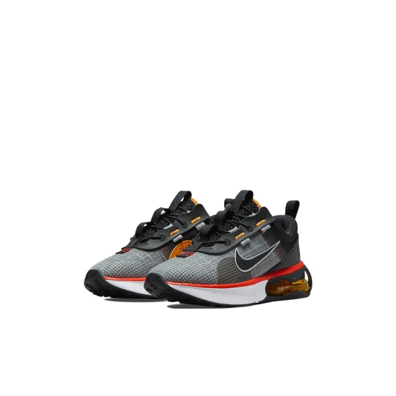 Nike Air Max 2021 Slip-Resistant Cushioning Wear-Resistant Running Shoes Gray Red Children Aged 3-7 Years Old-2