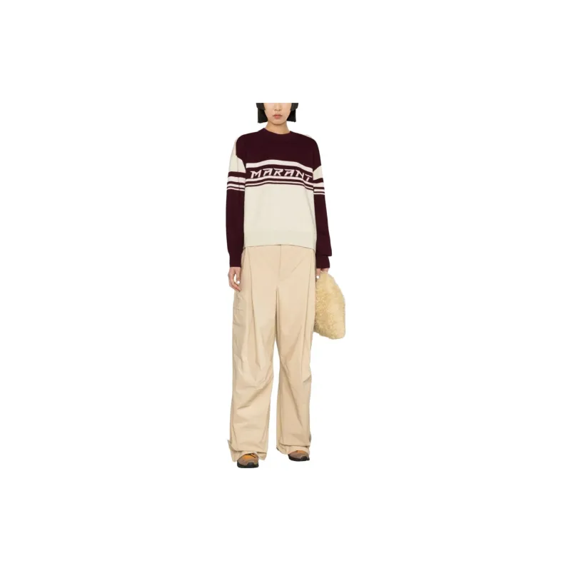 ISABEL MARANT Callie Logo Intarsia Crewneck Jumper-1