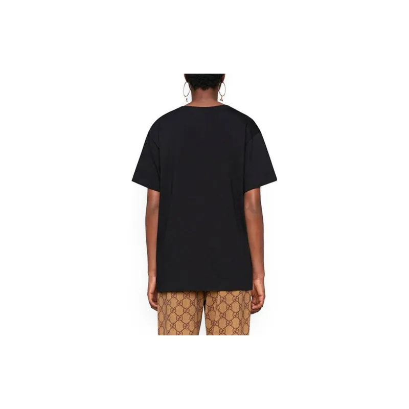 GUCCI Logo T shirt With Shooting Stars-2
