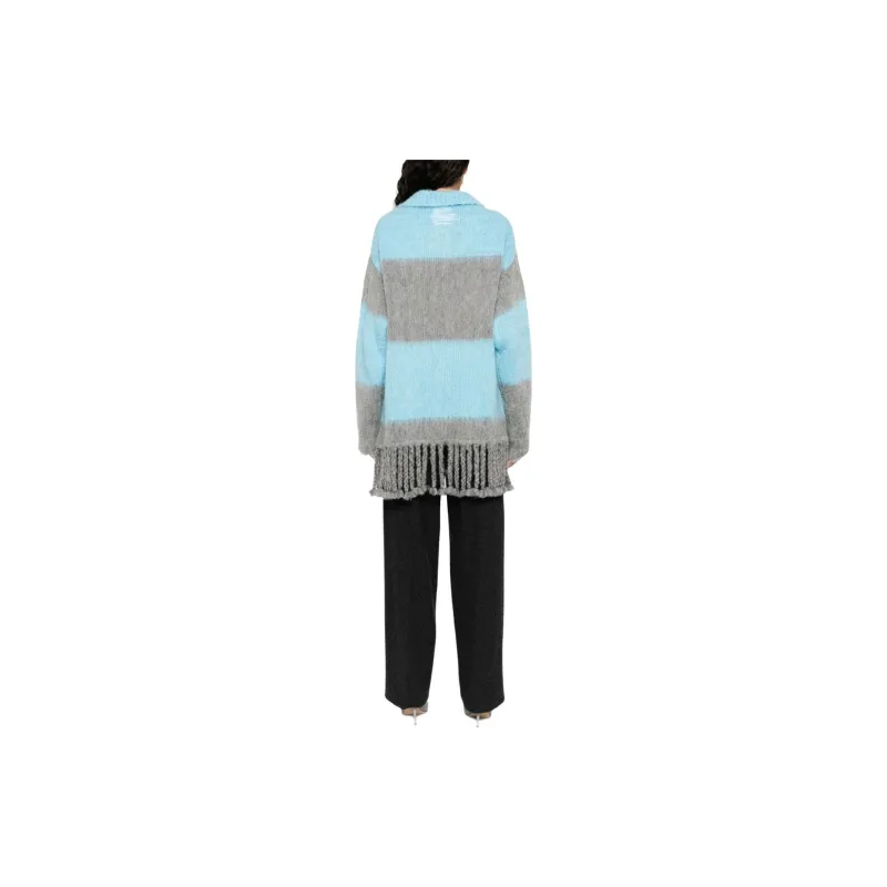 ETRO Brushed Effect Fringed Edge Sweater Mini Dress-2