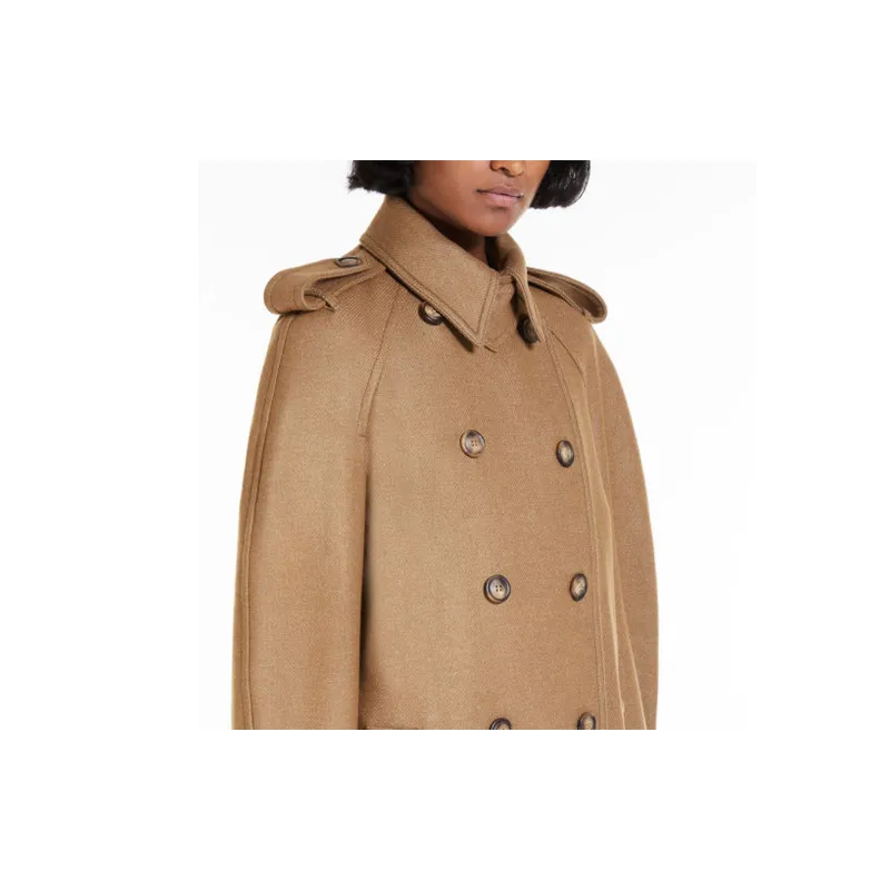 SportMax Double breasted Twill Trench Coat-2