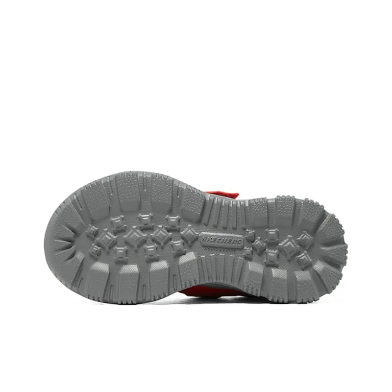 Skechers Bob's Slip-Resistant Cushioning Wear-Resistant Kids Lifestyle Shoes Charcoal Gray Red Teenagers-3
