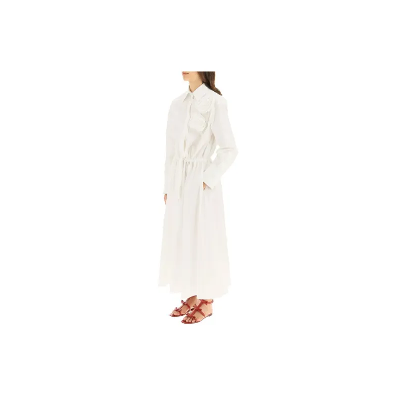 Valentino Long-Sleeved Dresses Women's White-3