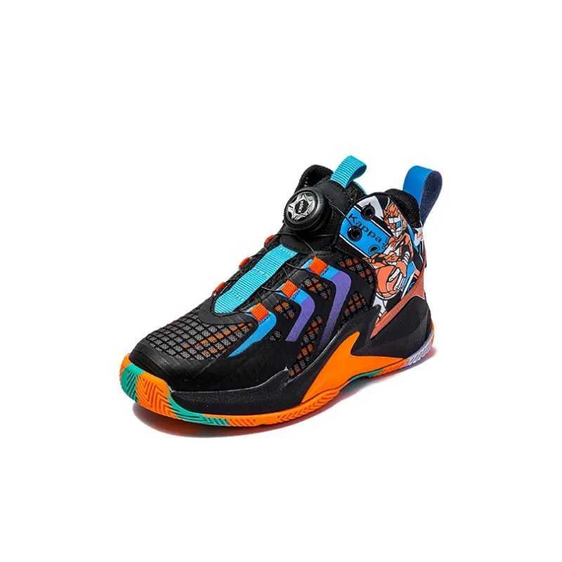Kappa Knob Collection Mid-Top Basketball Shoes Black Kids'-1