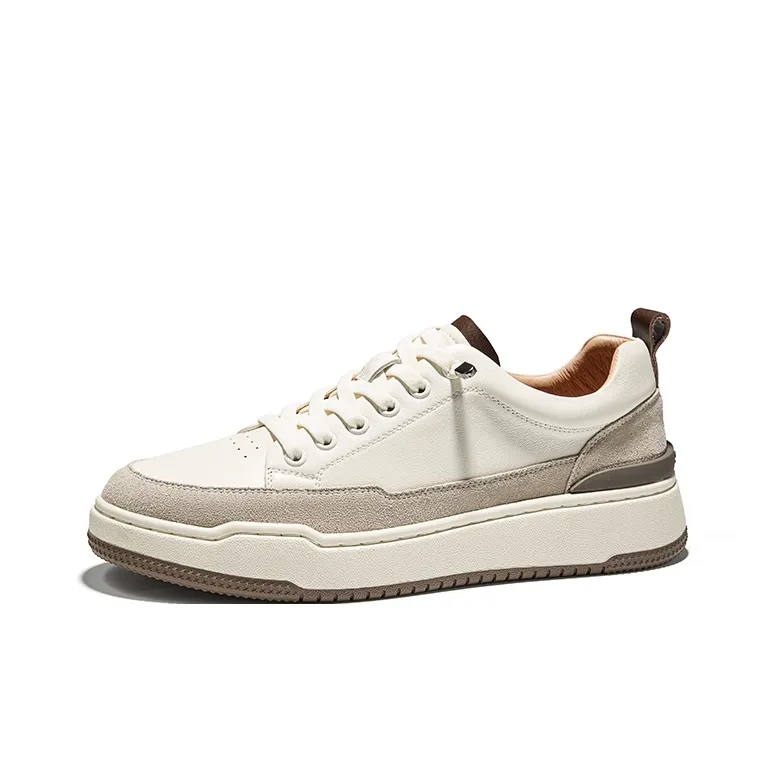 Hautton Jeans Skateboard Shoes Men's White-0
