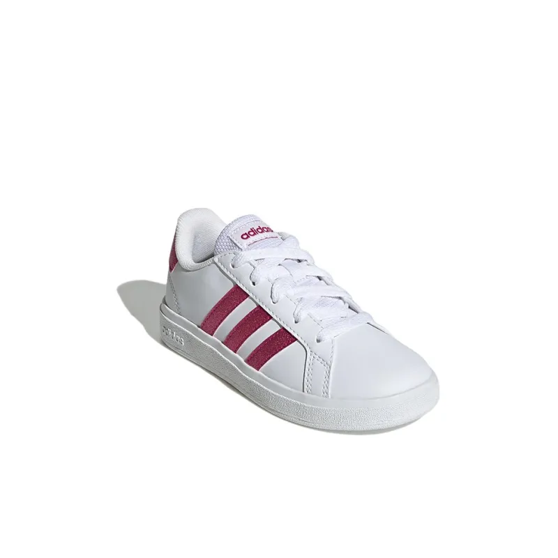 Adidas Grand Court 2.0 Big Kid 'White Real Magenta'-2