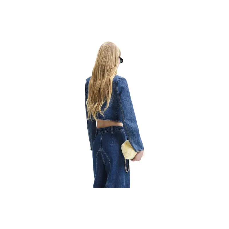 Self portrait Denim Jacket Women's Denim Blue-1