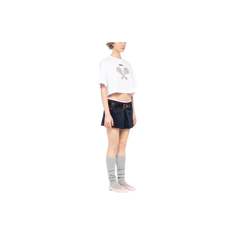 MIU MIU FW22 Crop Top Women's White-3