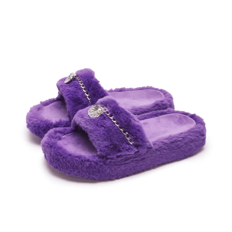FILA Slip Resistant Slide Slippers Women's Thousand Gold Purple-2