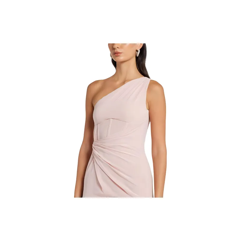 VERSACE One shoulder Silk Maxi Dress-3