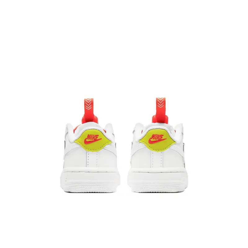 Nike Air Force 1 Toggle Low-Top Skateboard Shoes White Red Yellow Infant And Toddler-4