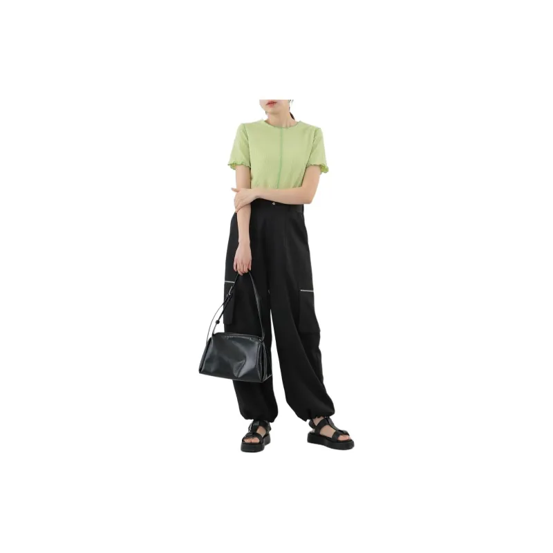 Beams T Shirts Women's Green-3