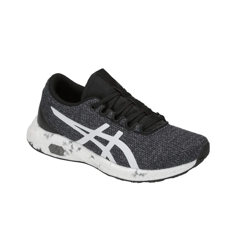 Asics Hypergel yu Cushioning, Breathable, Lightweight Low Top Kids' Running Shoes Black White Teenagers-4