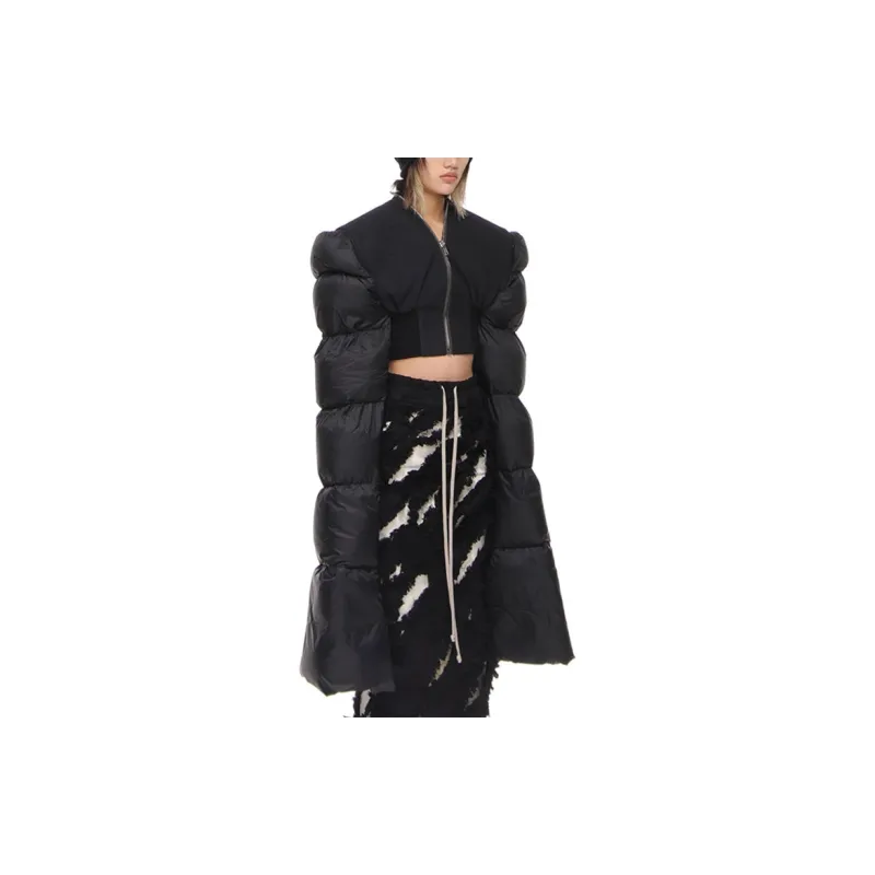 RICK OWENS/RO Cropped Coats Women's Black-4