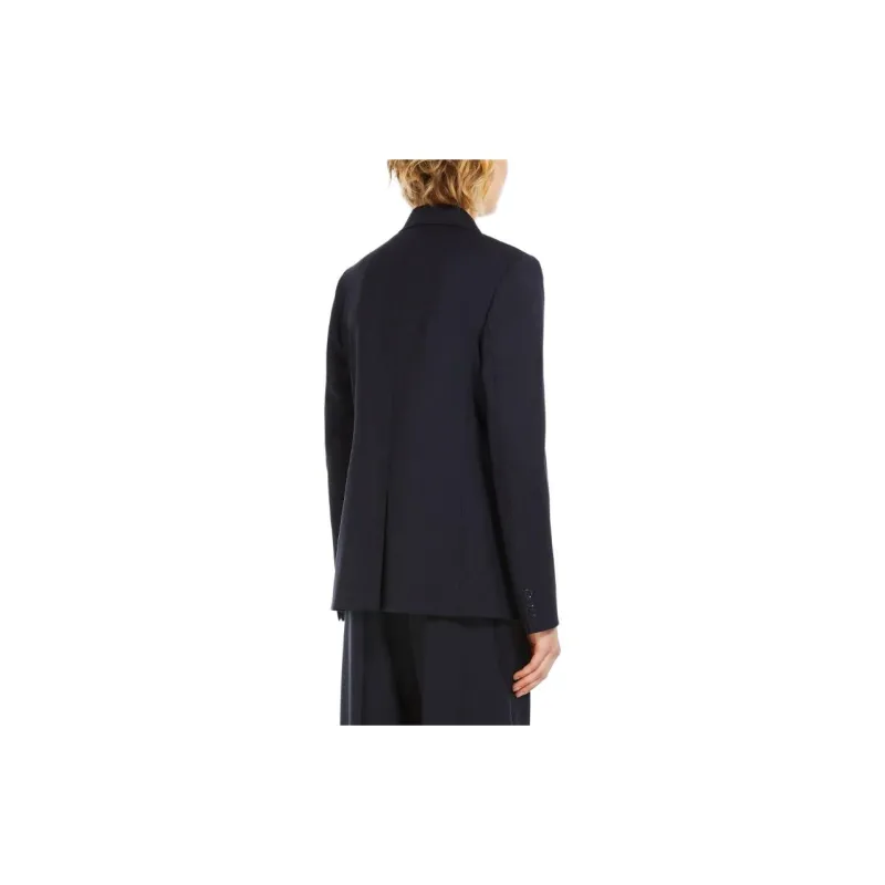 WEEKEND MaxMara Nervoso Collection Tailored Woollen Cloth Blazer Business Suit Women's Black-4
