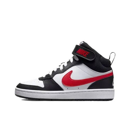 Nike Court Borough Mid 2 'White Black University Red' GS