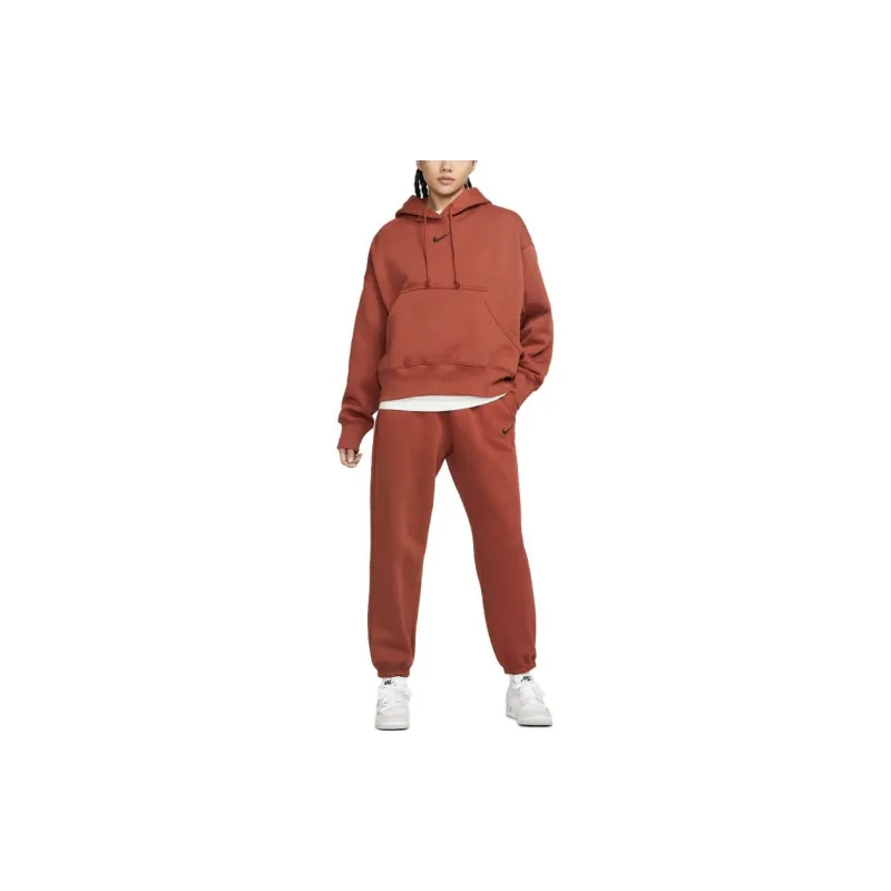 Nike Knitted Sports Pants Women's Torn Orange-3