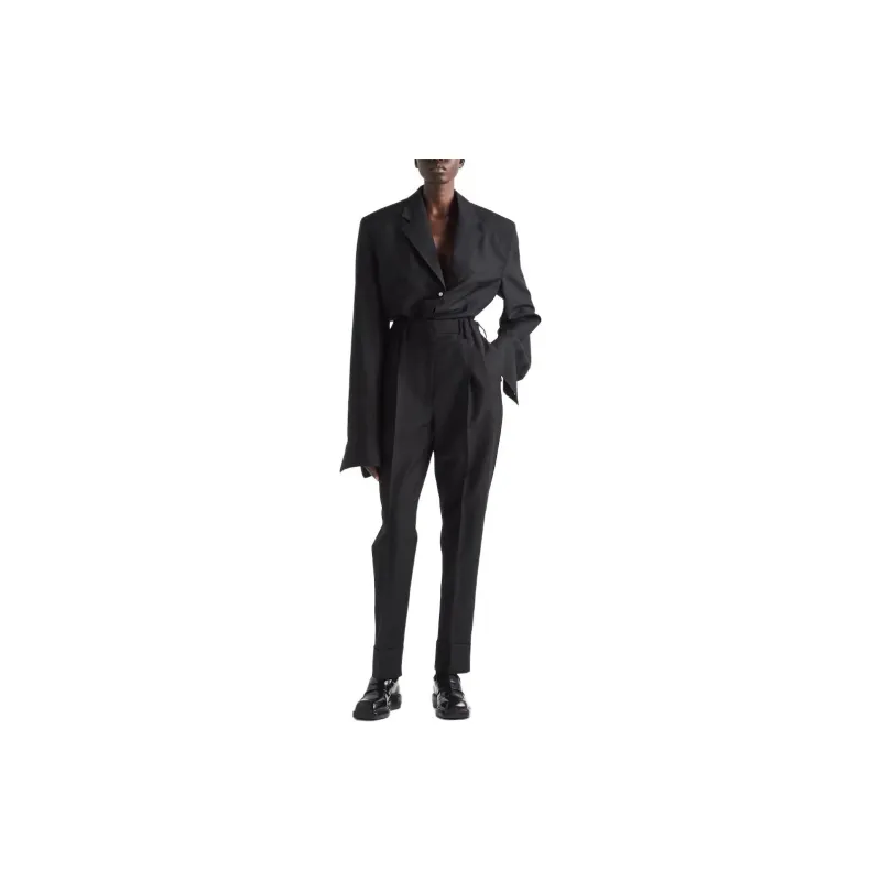PRADA Long-Sleeved Single-Breasted Shirt Jacket-1
