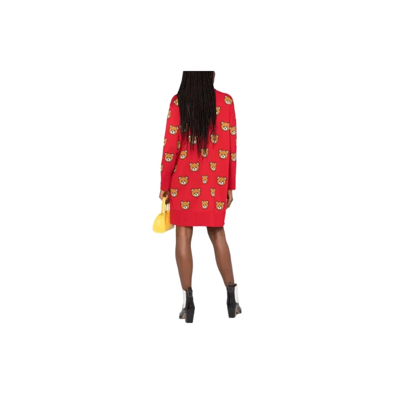 MOSCHINO Long-Sleeved Dresses Women's Red-2