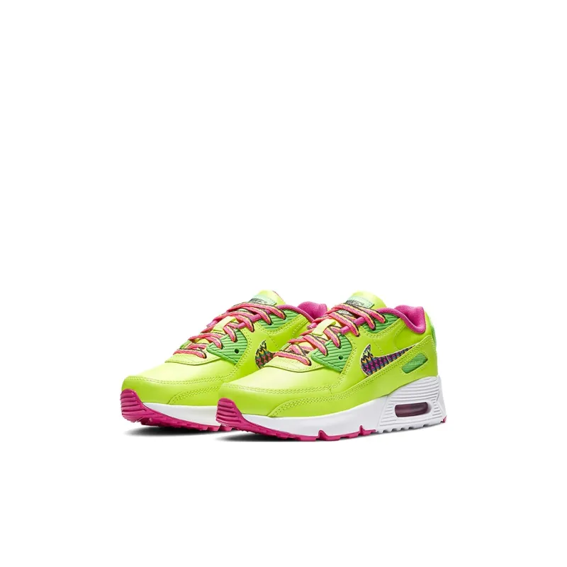 Nike Air Max 90 Leather Volt Fire Pink GS-2