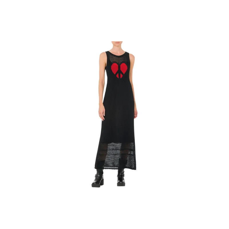 MOSCHINO Scoop neck Open knit Dress-1
