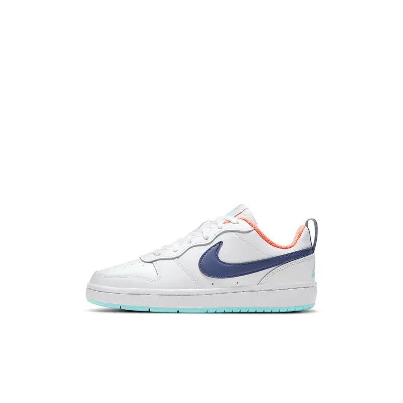 Nike Court Borough Low 2 White Navy GS-0