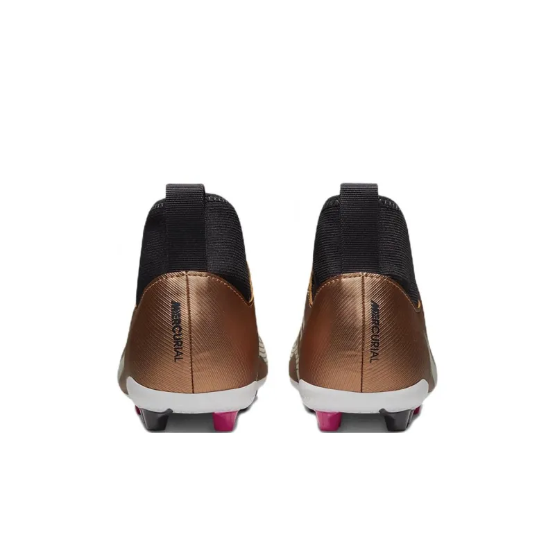 Nike Mercurial Superfly 9 Slip Resistant Cushioning Abrasion Resistant Mid Top Kids' Soccer Shoes Metal Copper Kids'-4