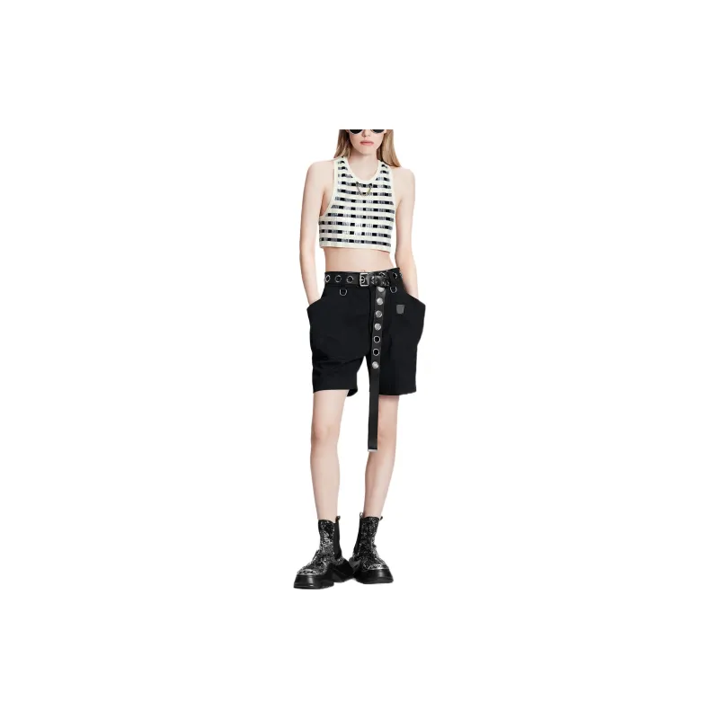 LOUIS VUITTON Tank Top Women's Black White-2