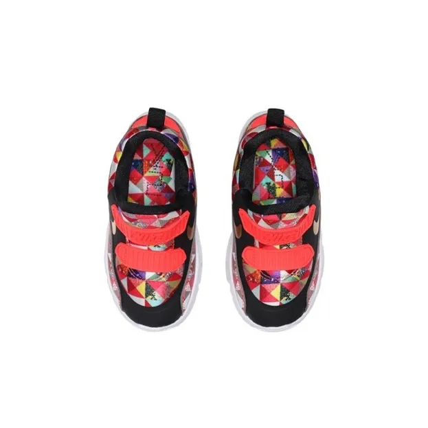 Nike Air Max Tiny 90 CNY Slip Resistant Shock Absorbers Low Top Running Shoes Red Black Infant And Toddler-3